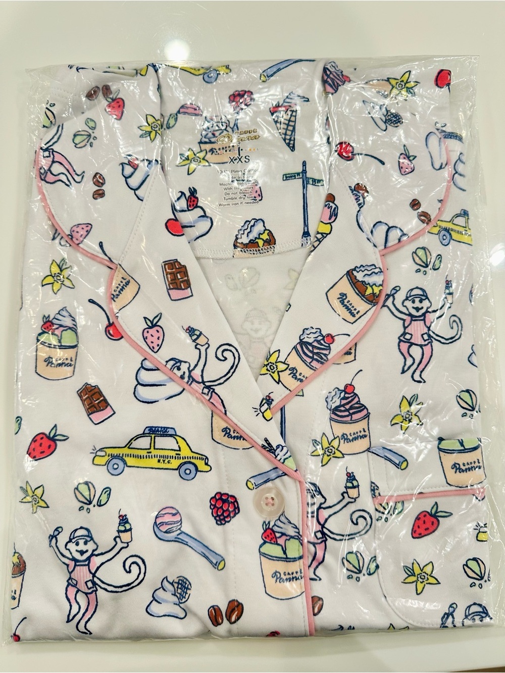 Roller Rabbit x Cafe Panna Dulce De Monkey polo pajamas set - Picture 1 of 2